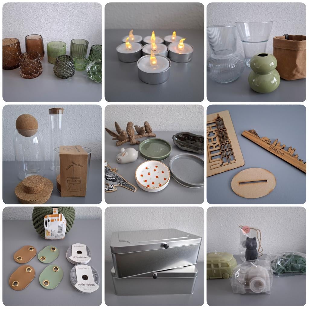 Leuke set deco spullen, nieuw en zgan, Ophalen of Verzenden, Zo goed als nieuw