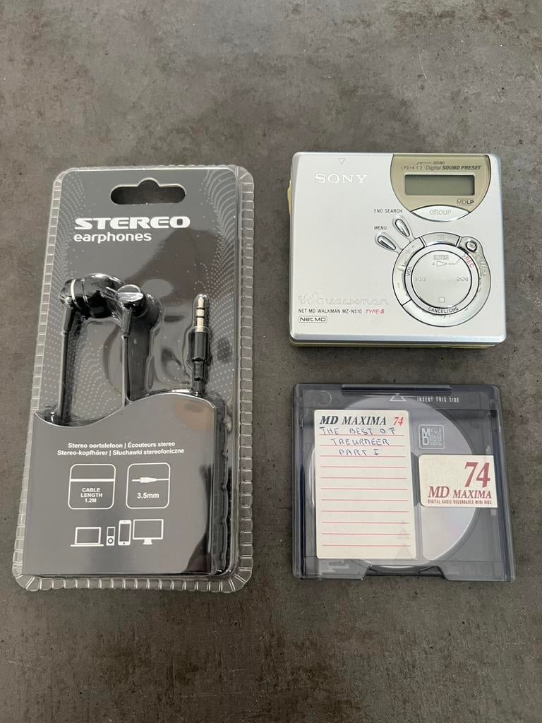 Sony Walkman MZ-N510 Minidisc speler, Audio, Tv en Foto, Ophalen of Verzenden, Minidisc-speler