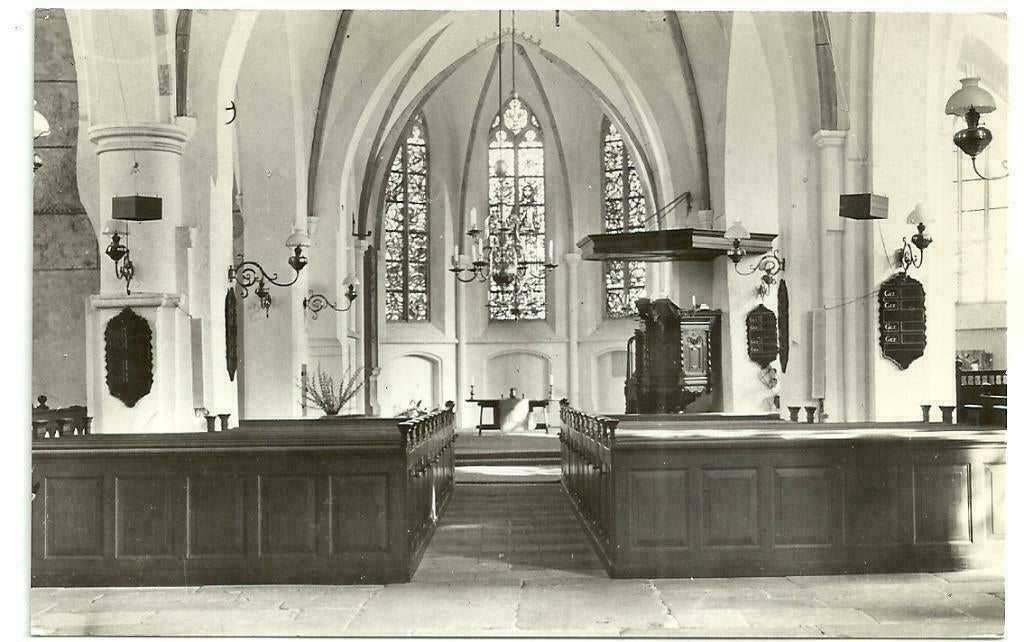 AK Delden - Grote- of St. Blasiuskerk, interieur, Verzenden, 1940 tot 1960, Ongelopen, Overijssel