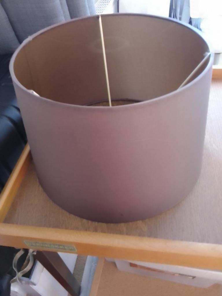 Lampenkap bruin 19 hoog, Bruin, Rond, Ophalen of Verzenden, Zo goed als nieuw