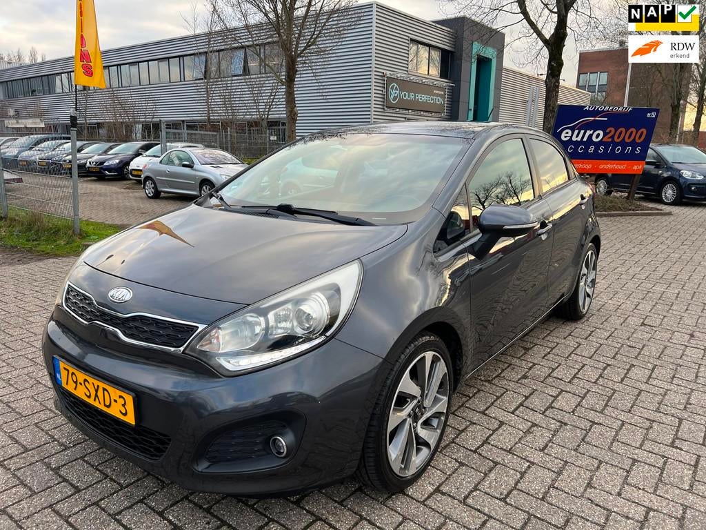 Kia Rio 1.2 CVVT Super Pack - KEYLESS - KEURIGE STAAT - NAP, Euro 5, Zwart, 4 cilinders, Origineel Nederlands