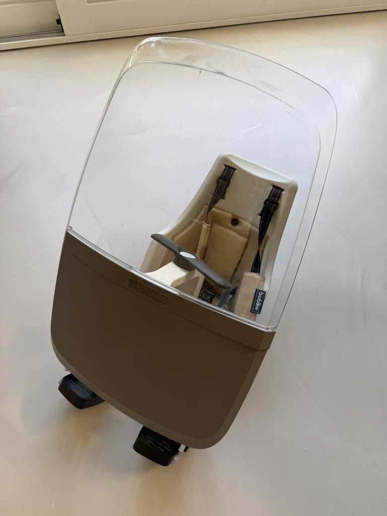 Bobike voorzitje met windscherm, Fietsen en Brommers, Fietsaccessoires | Fietsstoeltjes, Ophalen, Voorzitje, 0 t/m 13 kg, Gebruikt