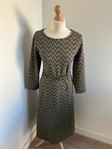 King Louie maat XL Goud zwarte zigzag feest jurk 1689, Zwart, Maat 46/48 (XL) of groter, Ophalen of Verzenden, Zo goed als nieuw