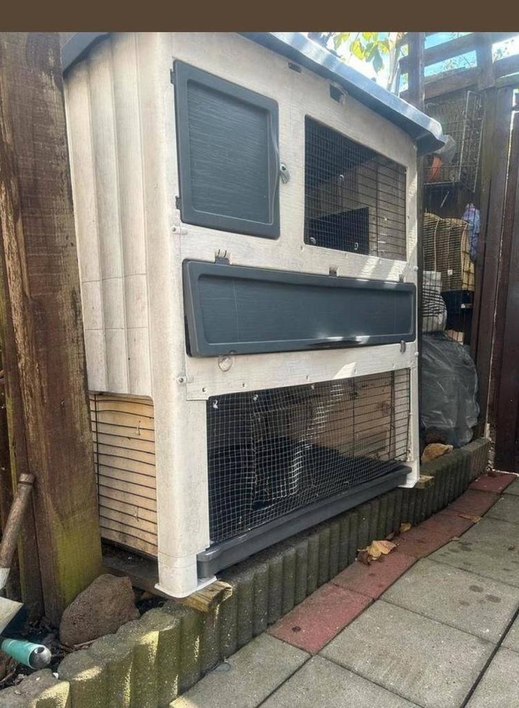 Te Koop konijnen Hokken, Dieren en Toebehoren, Kooi, Gebruikt, 60 tot 90 cm, Ophalen of Verzenden