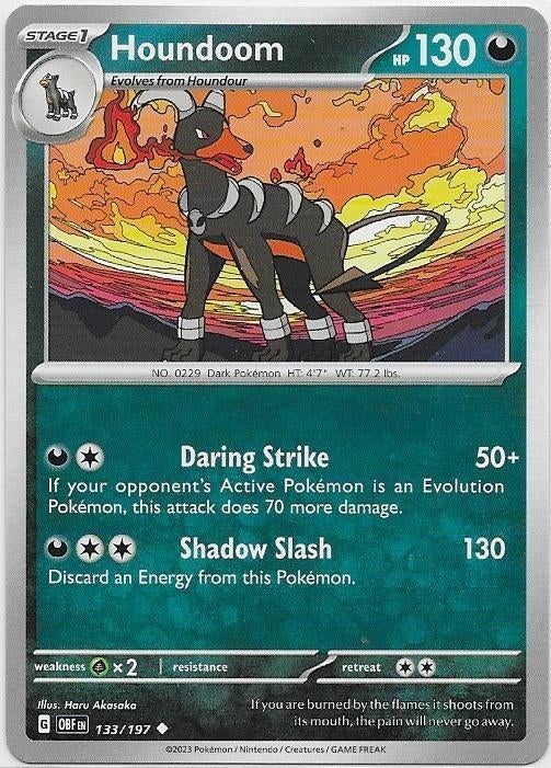 Obsidian Flames,  Houndoom [uncommon] 133/197, Verzenden, Nieuw, Losse kaart