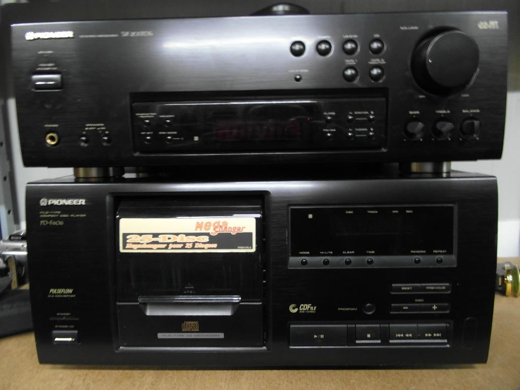 Pioneer SX-205 RDS met  PD-F606 CD speler 2switchonline, Zo goed als nieuw, 120 watt of meer, Stereo, Ophalen