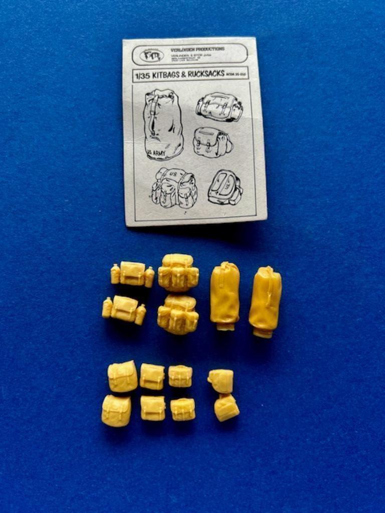 Verlinden	acda35-010	Kitbags & rucksacks	1/35, Verzenden, Nieuw, 1:35 tot 1:50