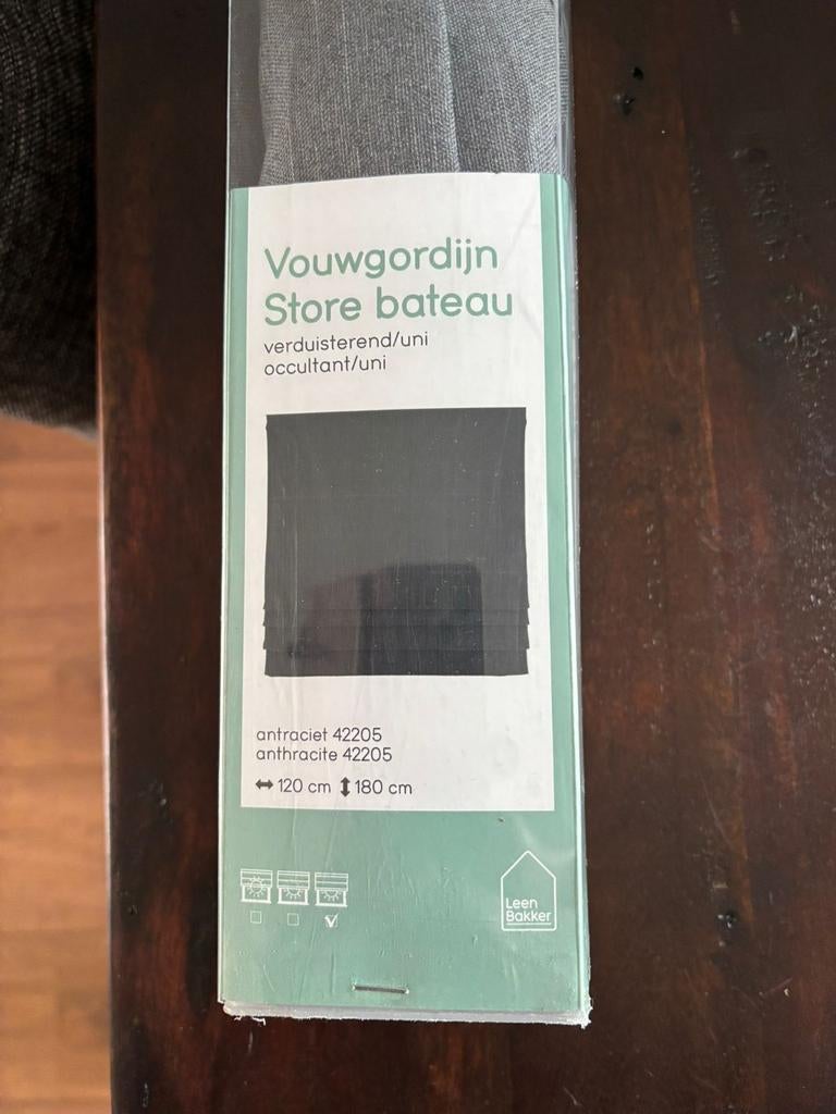 Vouwgordijn verduisterend 120bx180h, Ophalen, Nieuw, Minder dan 100 cm