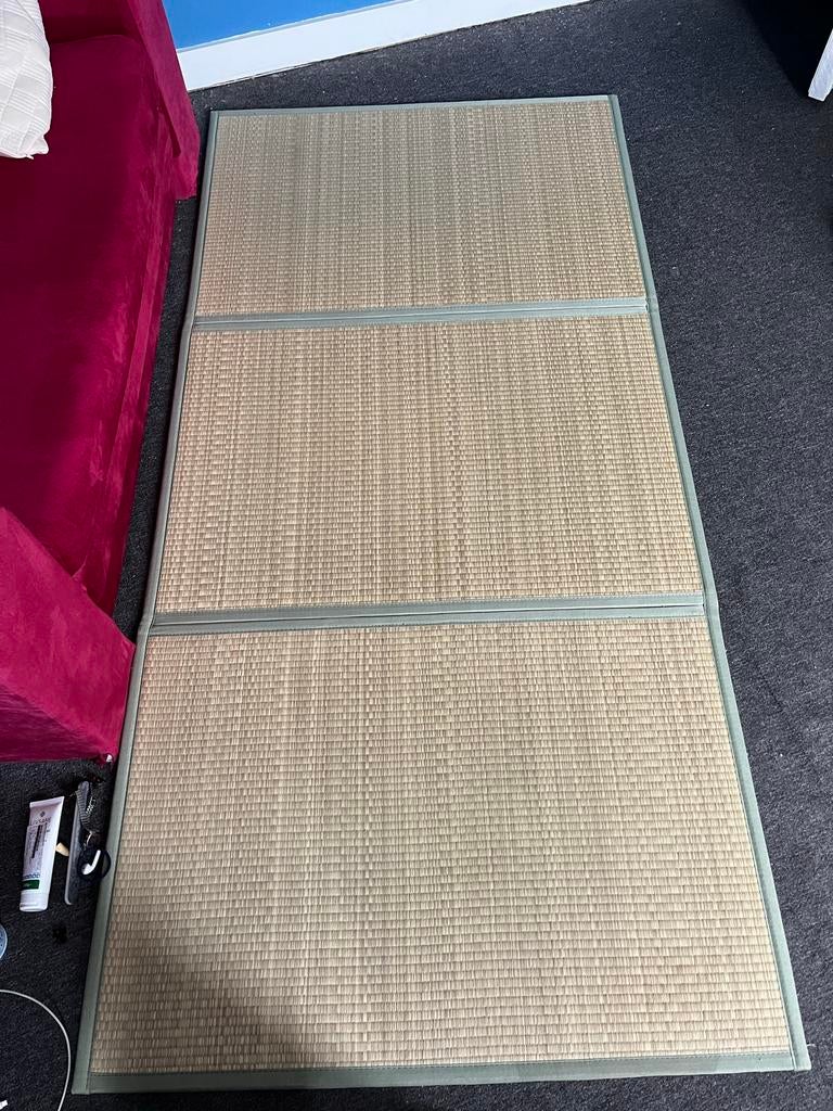 Opvouwbare Japanse Tatami Matras - Natuurlijk Rietgras, Huis en Inrichting, Slaapkamer | Matrassen en Bedbodems, Ophalen, 100 cm