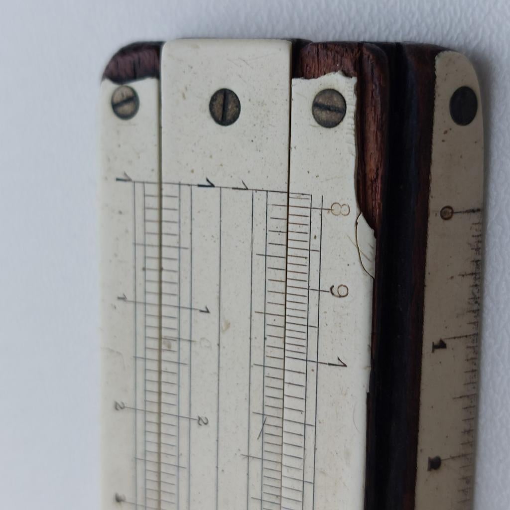 Antiek rekenlineaal Duits octrooi, Ophalen