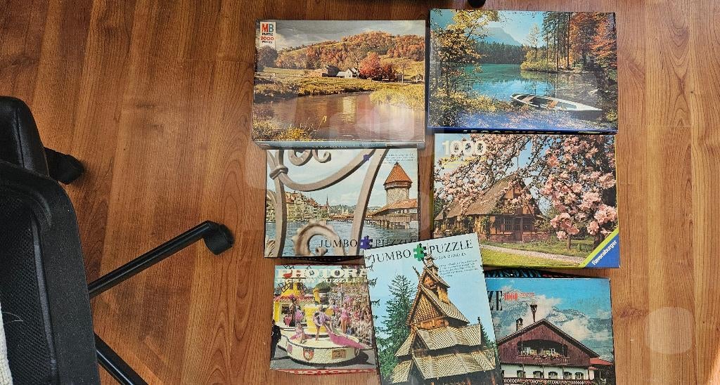 vintage leg puzzels, Ophalen of Verzenden, 500 t/m 1500 stukjes, Gebruikt, Legpuzzel