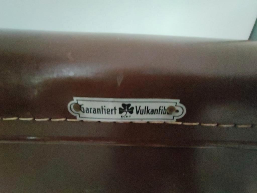 K366 VINTAGE jaren 40 - 50 koffer vulcan fibre zeer fraai, 60 tot 70 cm, Overige materialen, Gebruikt, -