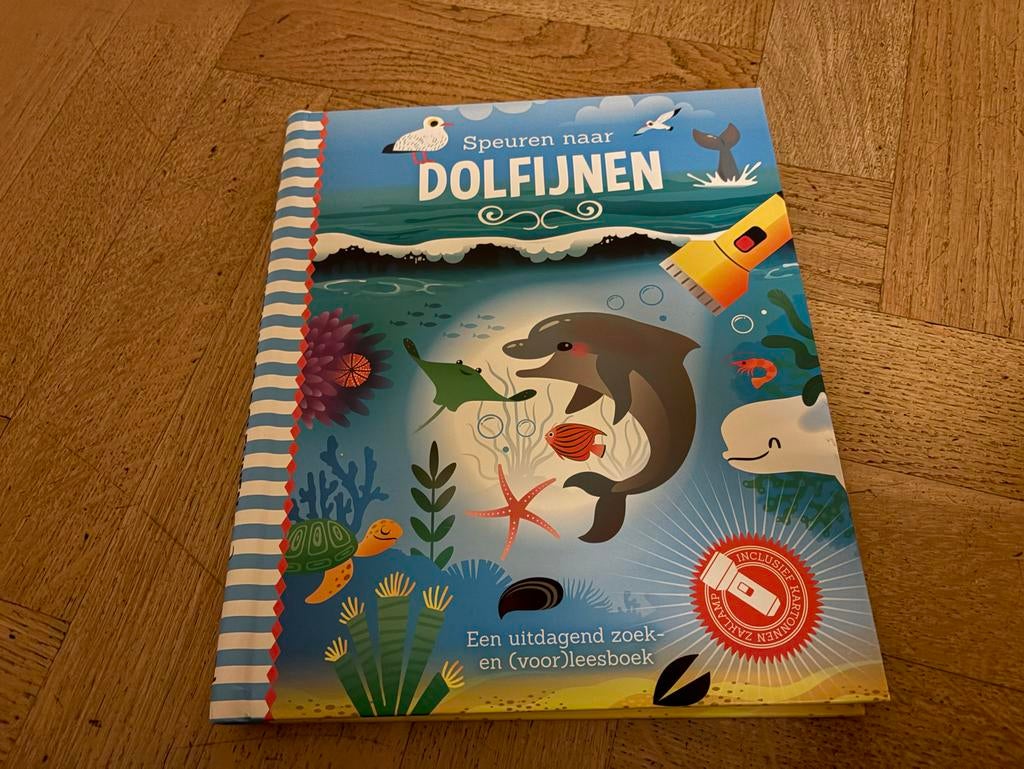 Speuren naar Dolfijnen zoekboek met zaklamp, Boeken, Ophalen, Zo goed als nieuw, Non-fictie