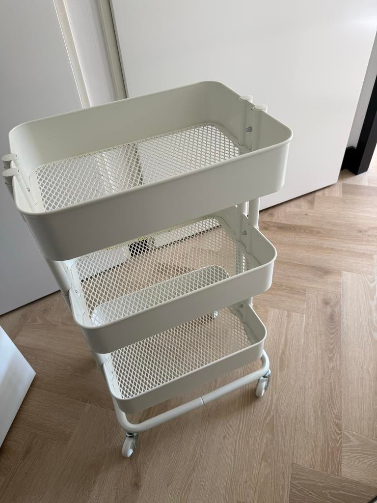 IKEA Raskog roltafel wit, Ophalen, Zo goed als nieuw, Wit, Metaal