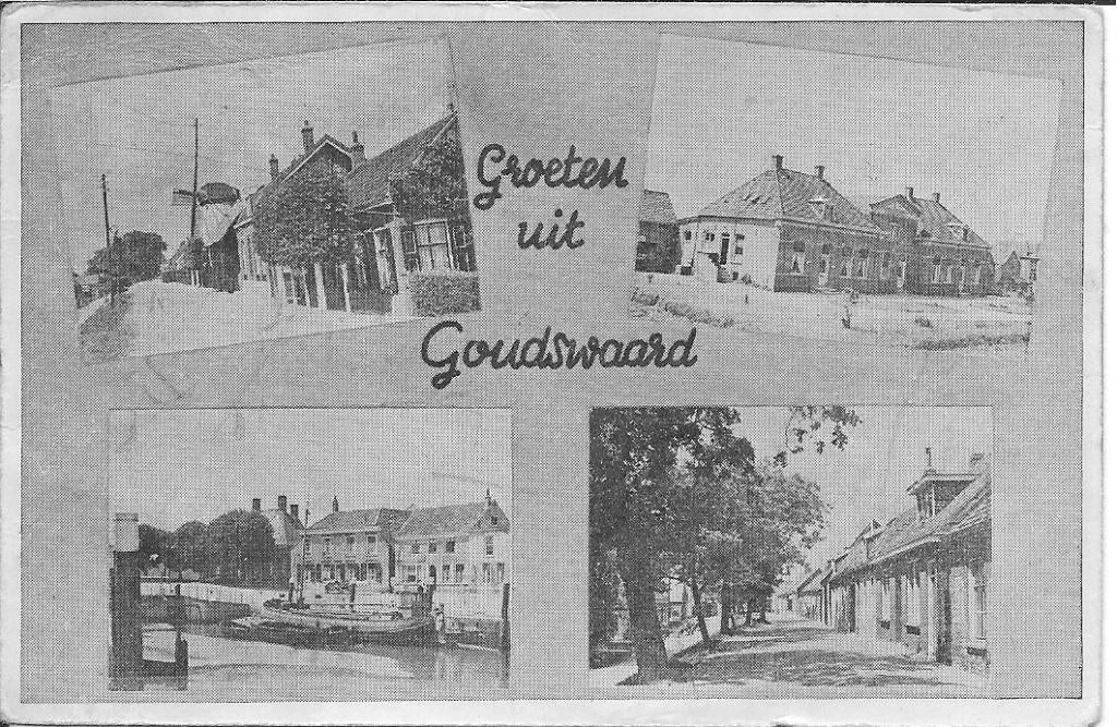 Groeten uit Goudswaard., Ophalen of Verzenden, 1940 tot 1960, Ongelopen, Zuid-Holland