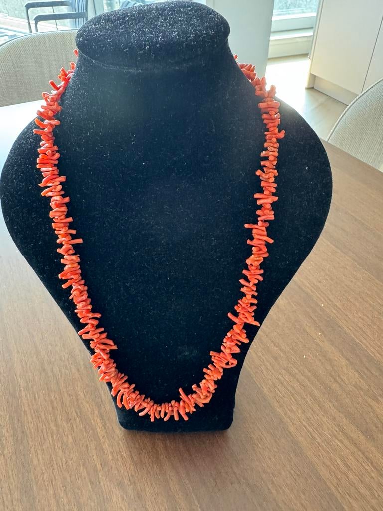 Echte koraal ketting, Ophalen of Verzenden, Zo goed als nieuw, Rood, Steen of Mineraal