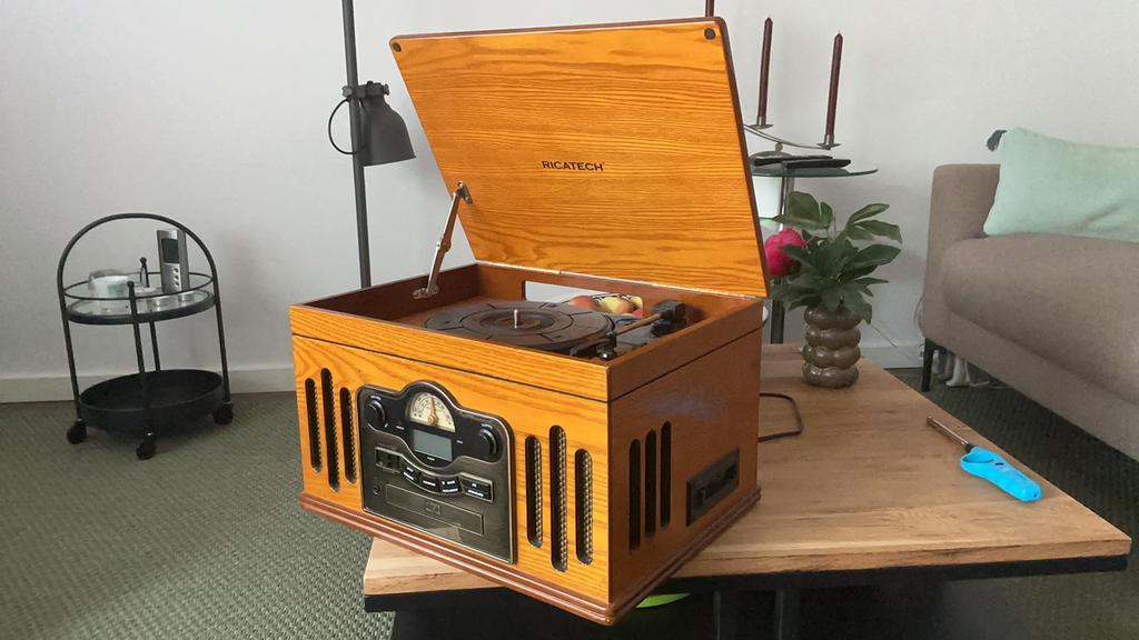 Vintage platenspeler met cd, cassettespeler en USB uitgang, Ophalen, Zo goed als nieuw, Overige merken