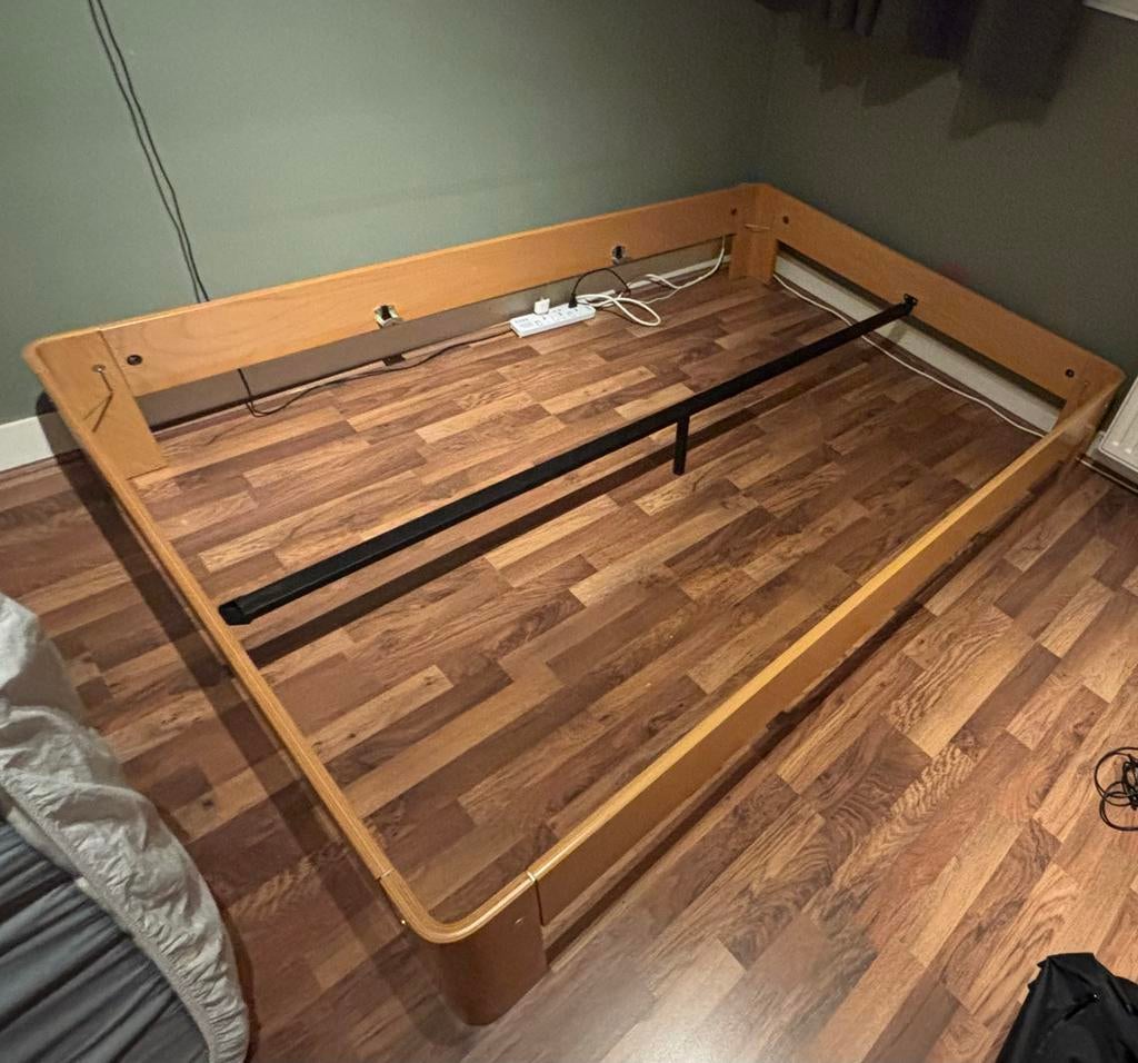 Auping Auronde 1000 140x200, verstelbaar, Huis en Inrichting, Ophalen, Verstelbaar, Bruin, 140 cm