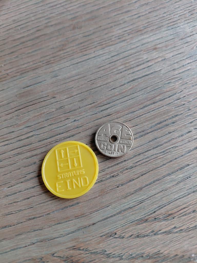 Stratums Eind consumptiemunt en een Age Coin., Postzegels en Munten, Munten | Nederland, Ophalen of Verzenden, Setje