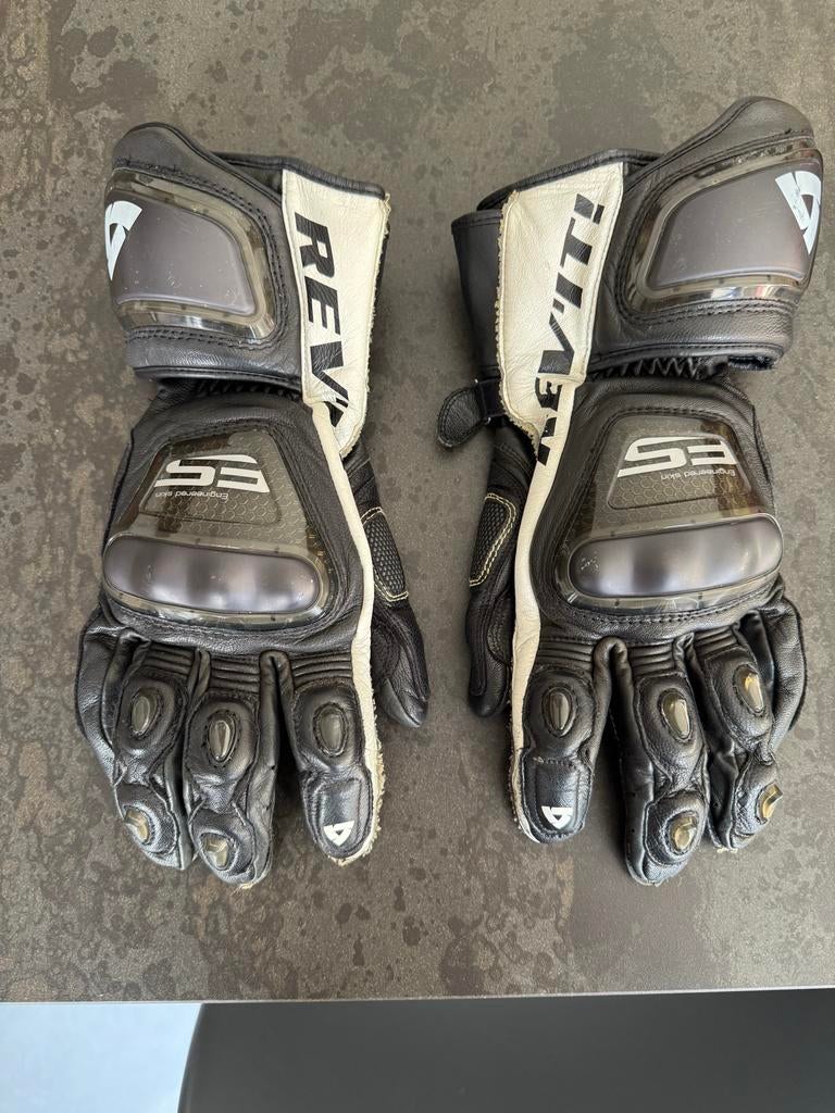 Rev'it Race Motorhandschoenen L - Kangoeroeleer & Kevlar, Ophalen, Tweedehands, Heren, Handschoenen