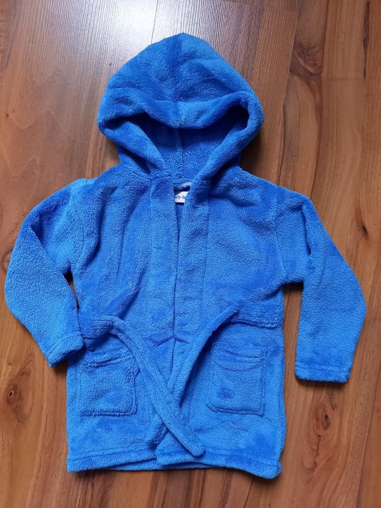 Leuke blauwe ochtendjas / badjas, Kinderen en Baby's, Babykleding | Maat 80, Ophalen of Verzenden, Zo goed als nieuw