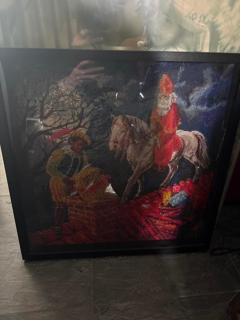 Diamond painting schilderij Sinterklaas, Antiek en Kunst, Ophalen