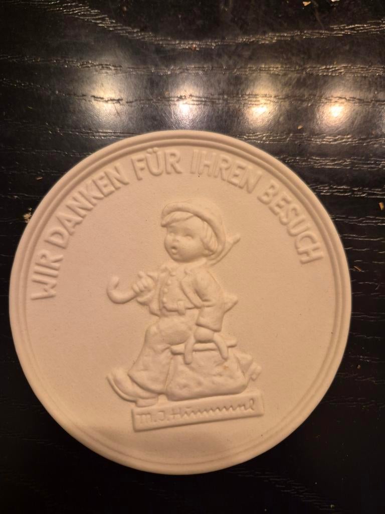 Goebel wandbord M.J. Hummel Wir danken für Ihren Besuch, Antiek en Kunst, Ophalen of Verzenden