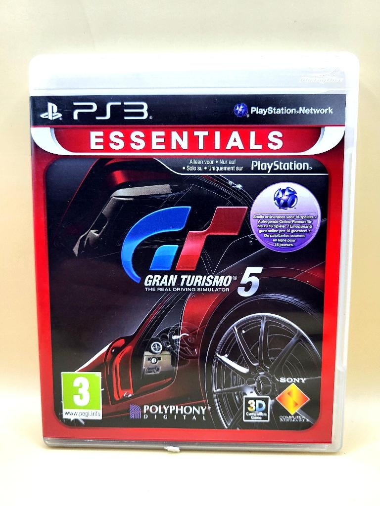 Gran Turismo 5 (Essentials) - PlayStation 3 - PS3, Eén computer, Ophalen of Verzenden, Zo goed als nieuw, Sony