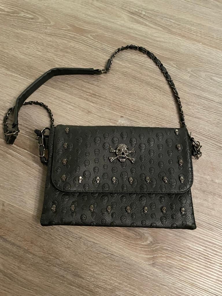 Emo handtas zgan, Ophalen of Verzenden, Zo goed als nieuw, Zwart, Handtas