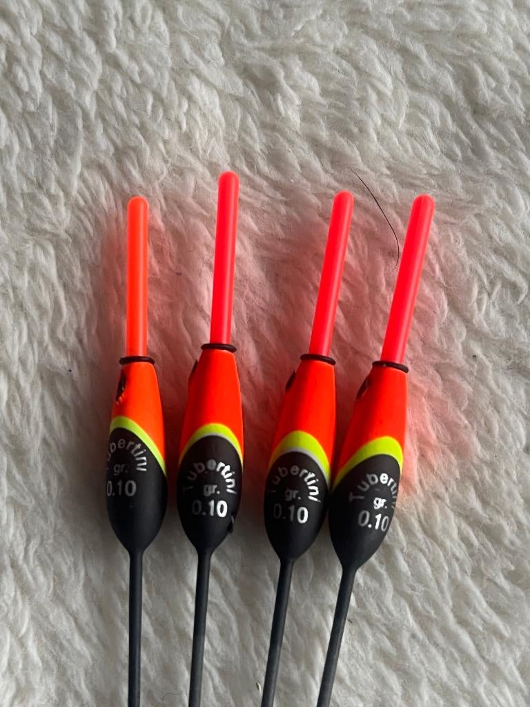 adv 145 / NIEUW set 4 inline dobbers TUBERTINI 0,10gr, Ophalen of Verzenden, Nieuw, Dobber of Lood