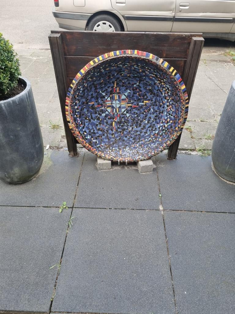 Uniek handgemaakt mozaïek kunstwerk en 9 gratis tegels.x, Ophalen of Verzenden