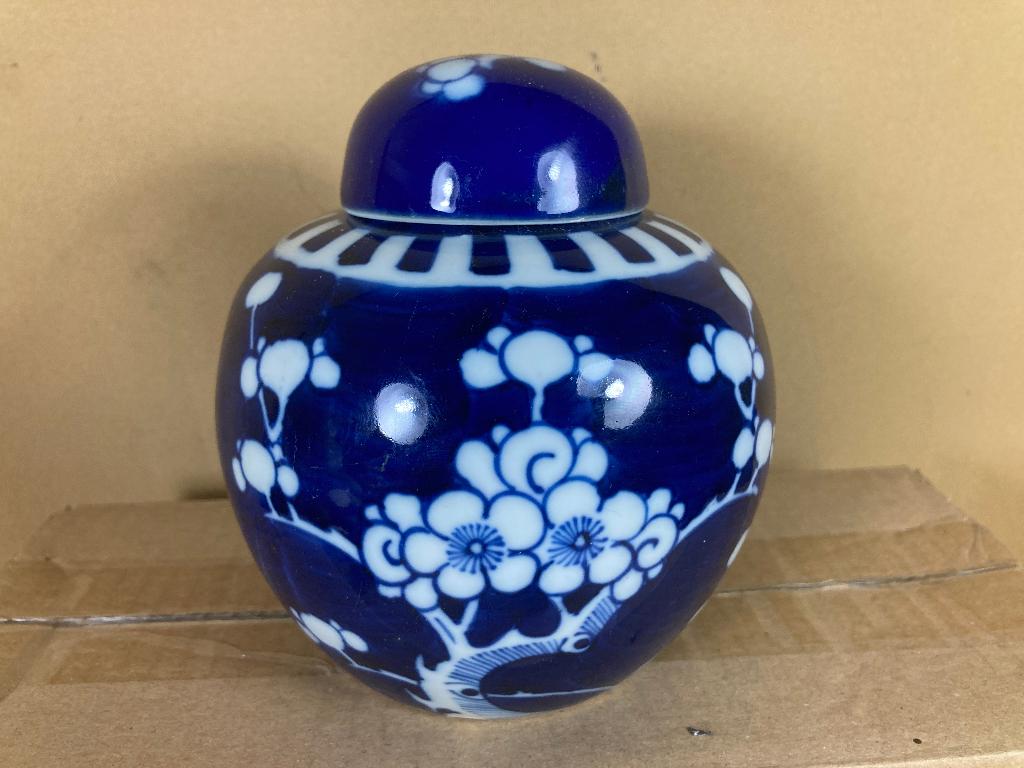Chinees doppotje / gemberpotje met prunus decor, Antiek en Kunst, Ophalen of Verzenden