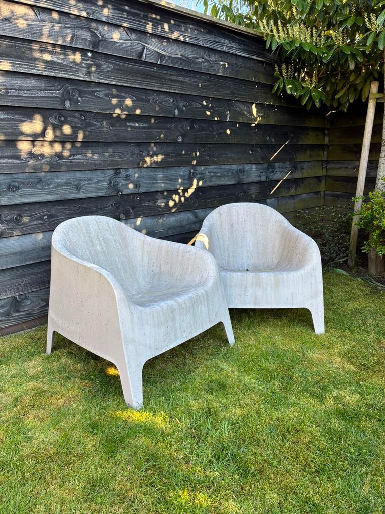 Twee IKEA tuinstoelen, Tuin en Terras, Tuinstoelen, Ophalen, Gebruikt, Kunststof, Stapelbaar