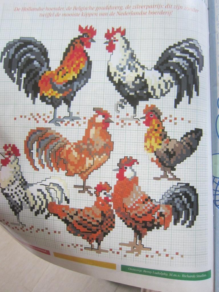 KIPPEN  Margriet Borduurpatroonen - 1994 - Remy Ludolphy, Ophalen of Verzenden, Zo goed als nieuw, Handborduren, Patroon