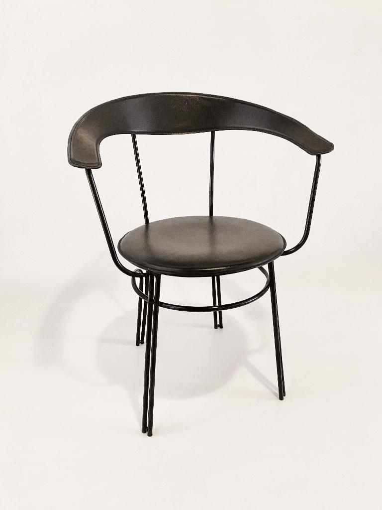 Vintage design buisframe stoelen – zwart – jaren 60/70 stijl, Ophalen, Gebruikt, Zwart, Vintage