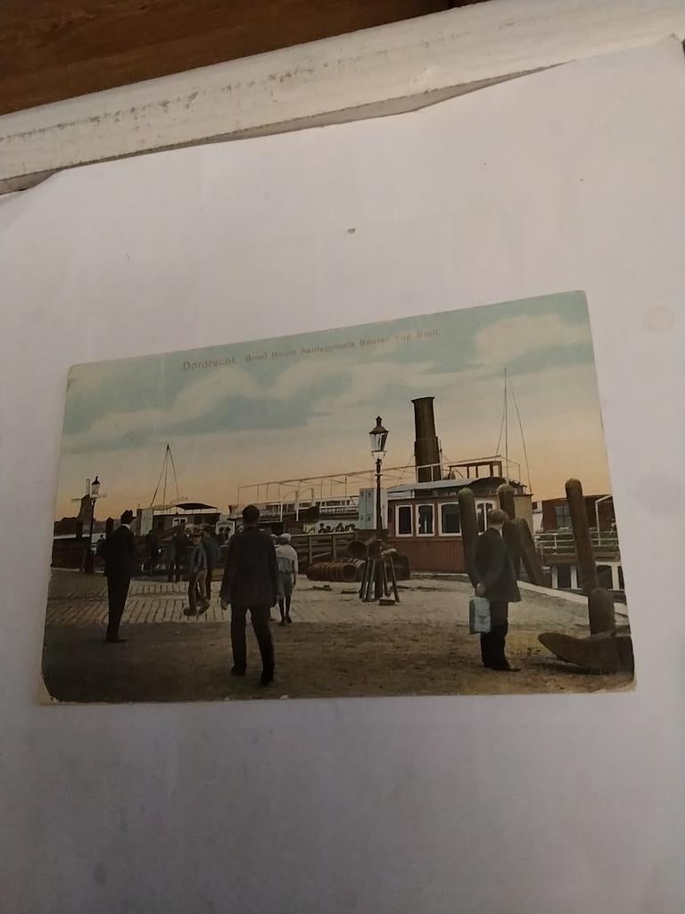 DORDRECHT. GROOT HOOFD AANLEGPLAATS BOOTEN FOP SMIT, Verzamelen, Ophalen of Verzenden, Voor 1920, Zuid-Holland