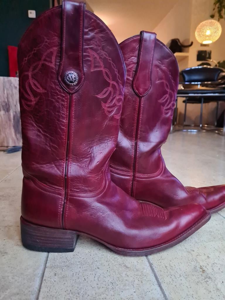 Marlboro cowboy laarzen mt 44. Rood. Western boots, Ophalen of Verzenden, Nieuw, Minder dan 50 cm