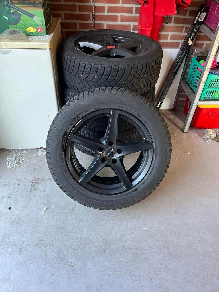 Audi Q5 winterbandenset 255-55-18, Auto-onderdelen, Banden en Velgen, Ophalen, 18 inch, Gebruikt, 255 mm