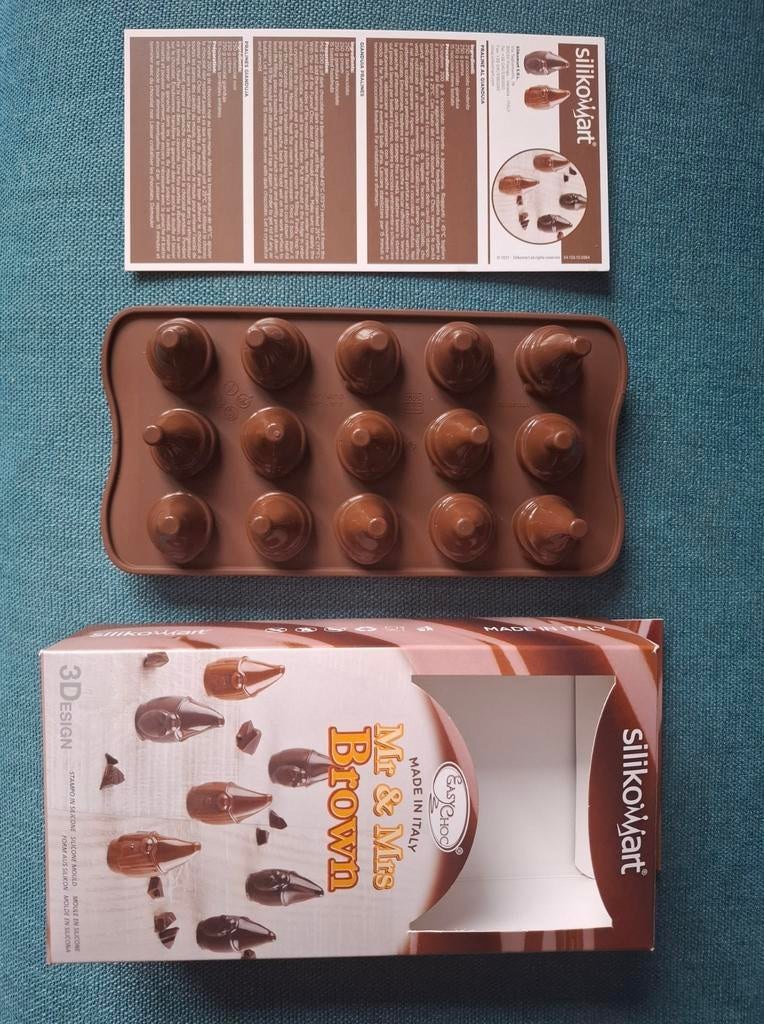 Bonbonvorm Silikomart 100% platinum siliconen 1x gebruikt, Ophalen of Verzenden, Zo goed als nieuw, Taarten of Cupcakes, Bakvorm