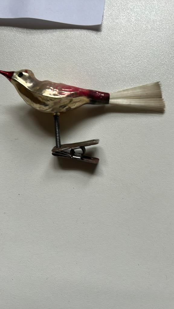 Oude kerstbal / vogel, Ophalen of Verzenden, Zo goed als nieuw