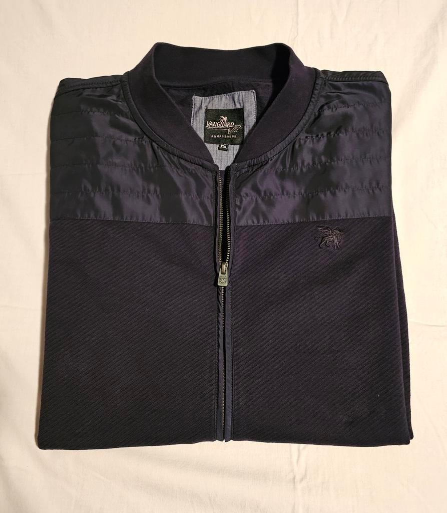 Vanguard donkerblauw vest met rits.  Maat  XXL, Maat 56/58 (XL), Zo goed als nieuw, Vanguard, Verzenden