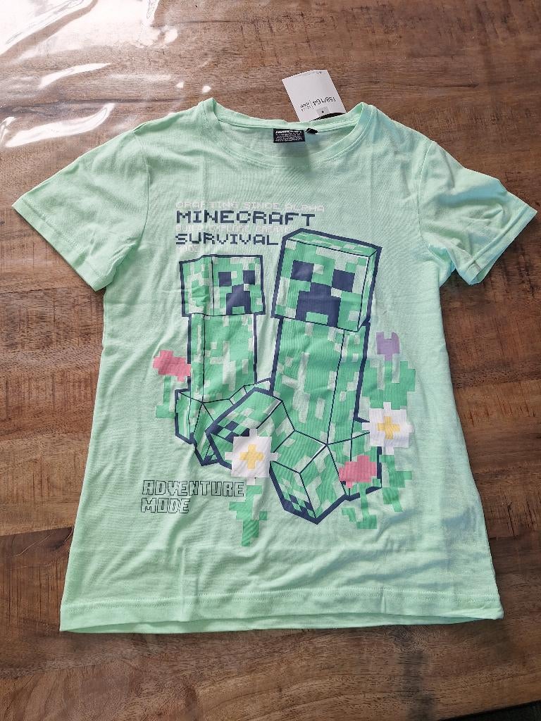 Minecraft tshirt nw maat 158/164, Ophalen of Verzenden, Nieuw, Meisje, Shirt of Longsleeve