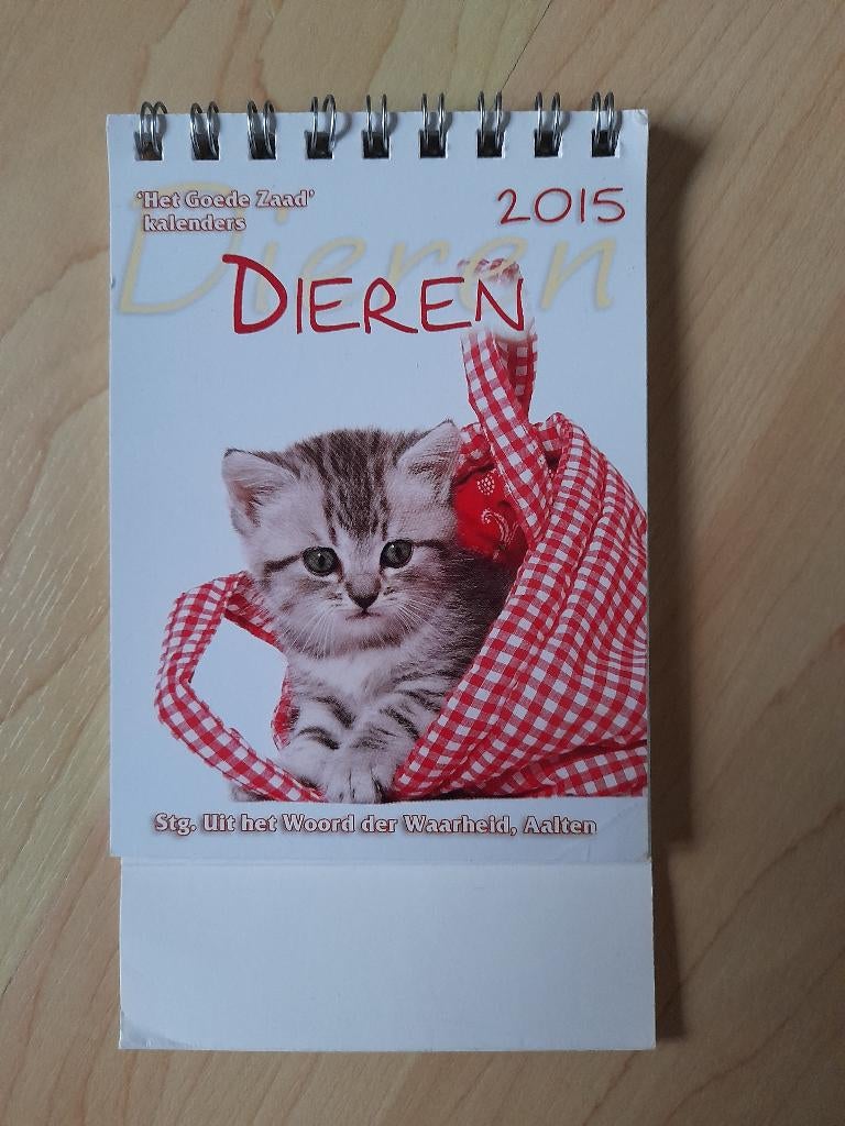 NIEUW KALENDER MET DIEREN en elke maand een Bijbeltekst, Ophalen of Verzenden, Nieuw