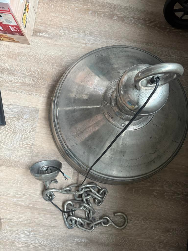 Ptmd hanglamp metaal, Ophalen of Verzenden, Gebruikt, Metaal, 50 tot 75 cm