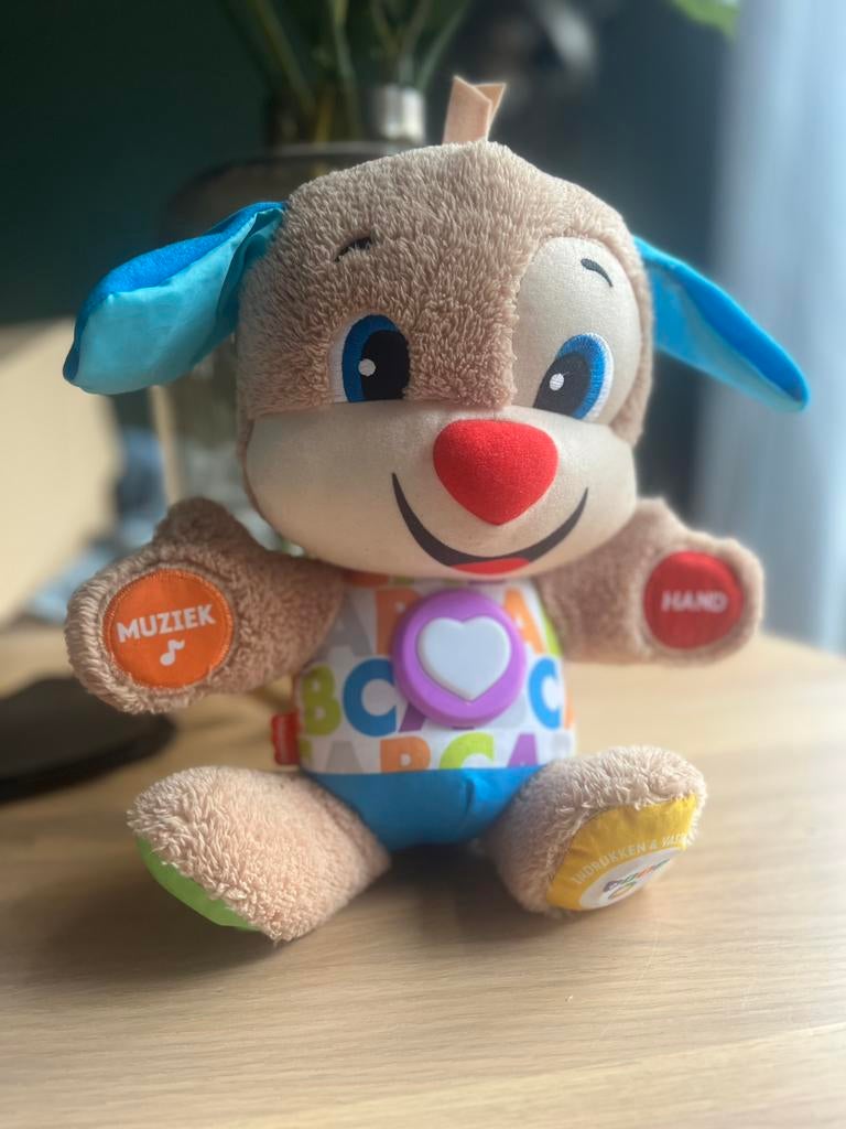 Fisher-Price Leerplezier Puppy blauw - Baby speelgoed - Knuffel
