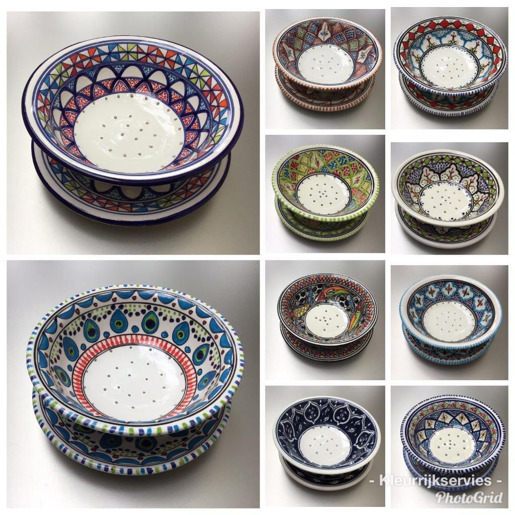 Fruittest, Fruitvergiet, Tunesisch aardewerk, Goirle, Nieuw, Ophalen of Verzenden, Schaal of Schalen