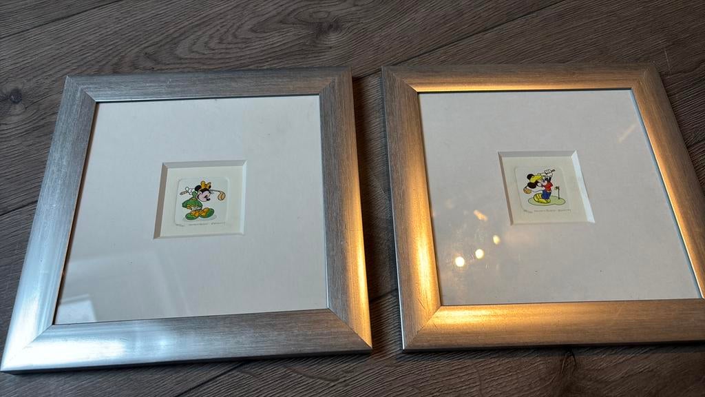 Twee genummerde zeefdrukken van mickey en minnie., Ophalen of Verzenden, Zo goed als nieuw