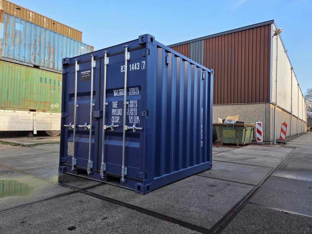 8ft container(s) donkerblauw zware uitvoering ral 5013, Ophalen of Verzenden