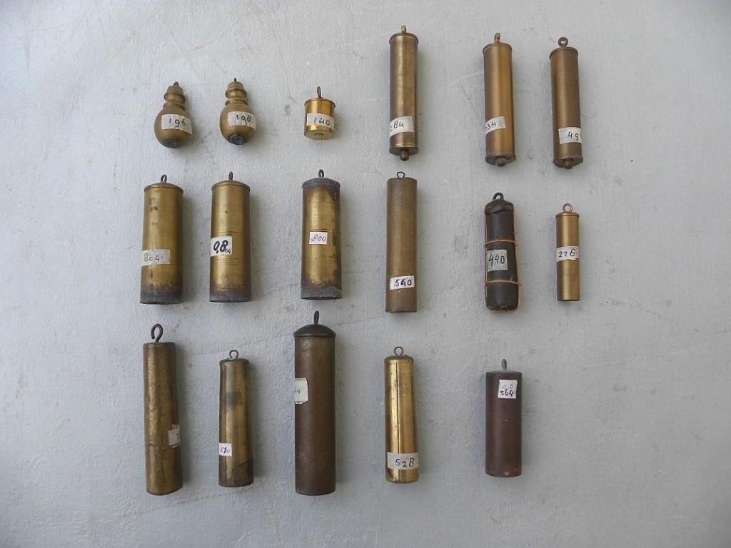 Messing gewichten, gebruikt, bak Schafer 1, Antiek en Kunst, Ophalen of Verzenden