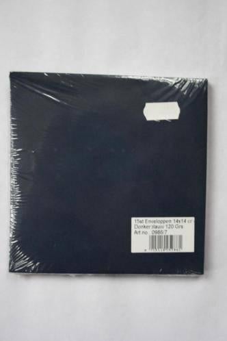 2 pakjes enveloppen donkerblauw vierkant 120 grams, Ophalen of Verzenden, Nieuw, Kerst, Blanco kaart of Basiskaart